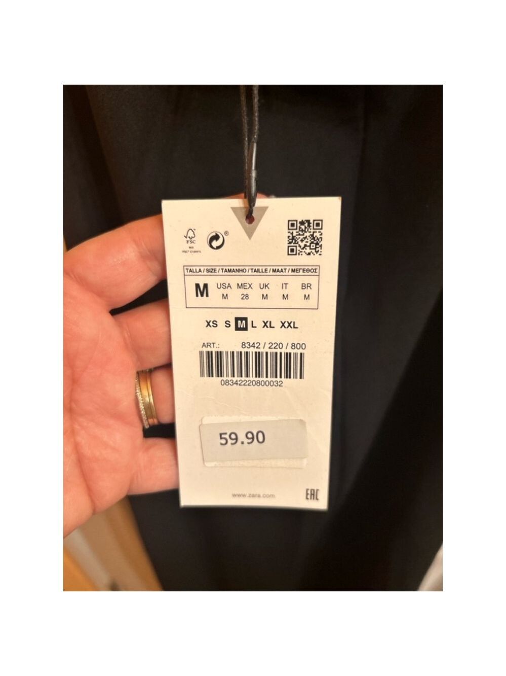 Women's Zara Dress, M, Black - Picture 4 of 6